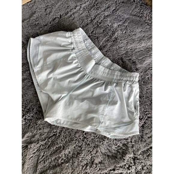 Lululemon Hotty Hot Low-Rise Lined Shorts Athletic Running Gym Light Blue 10 - Picture 1 of 10